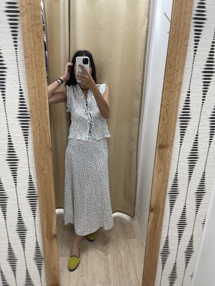 Falda midi estampada