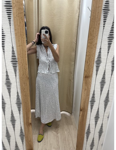 Falda midi estampada