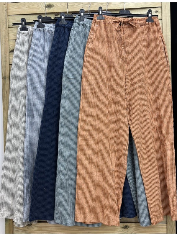 Pantalón vichy bicolor