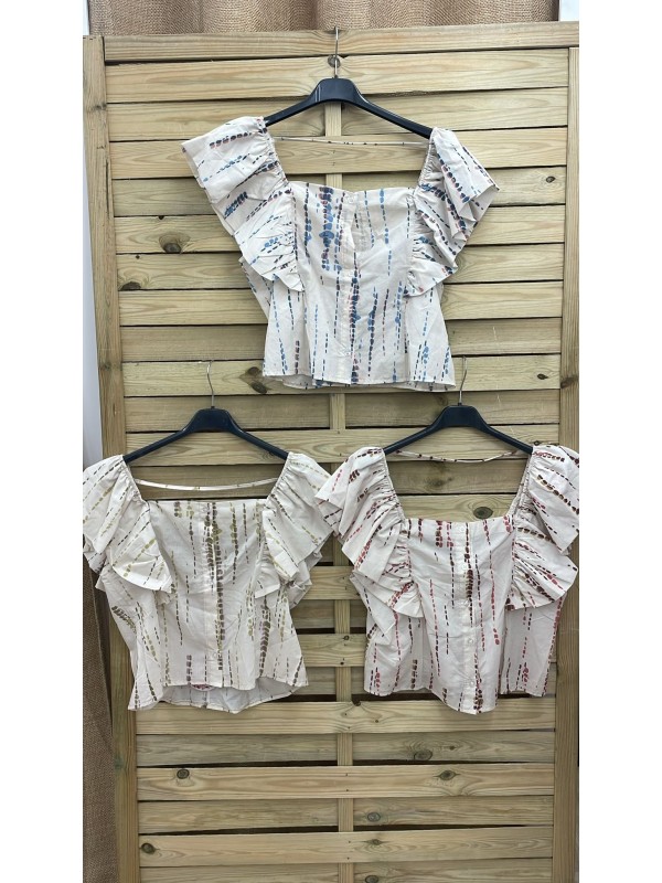 Top Tie dye volantitos