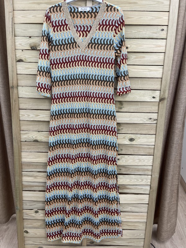 Vestido calado de colores