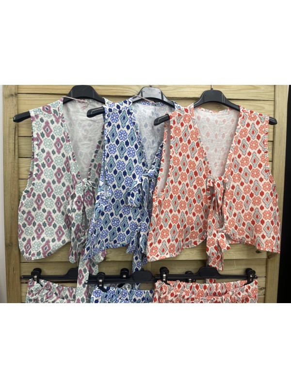 Chaleco doble lazo rombos