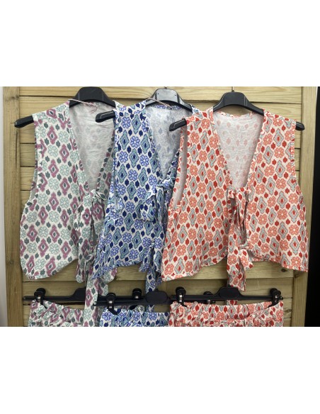 Chaleco doble lazo rombos