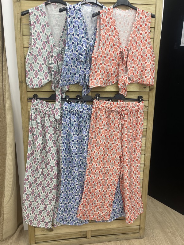 Pantalón pesquero rajas laterales rombos 2