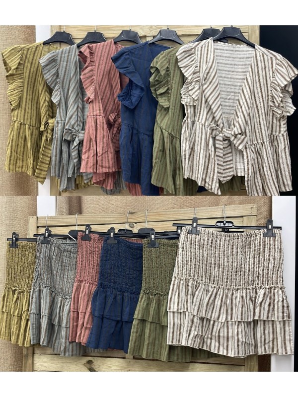 Top de sisa lazo delantero doble raya 2