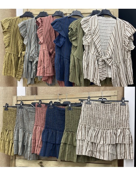 Top de sisa lazo delantero doble raya