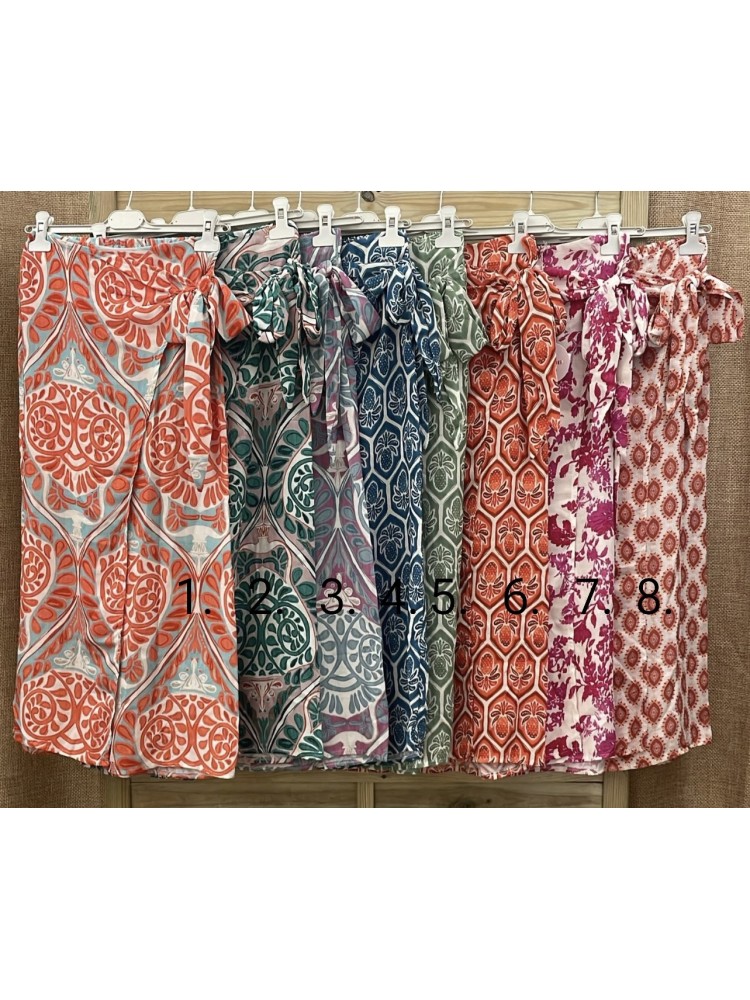 Top de sisa estampado doble volante