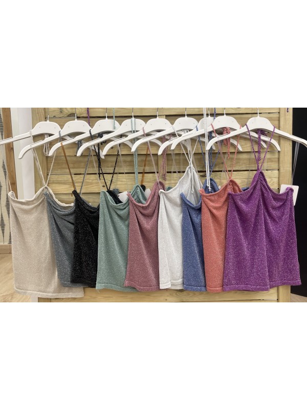 Top brillito cogido al cuello