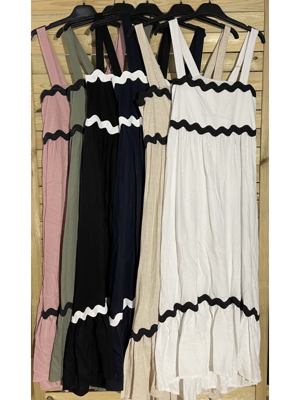 Vestido largo liso sandunga