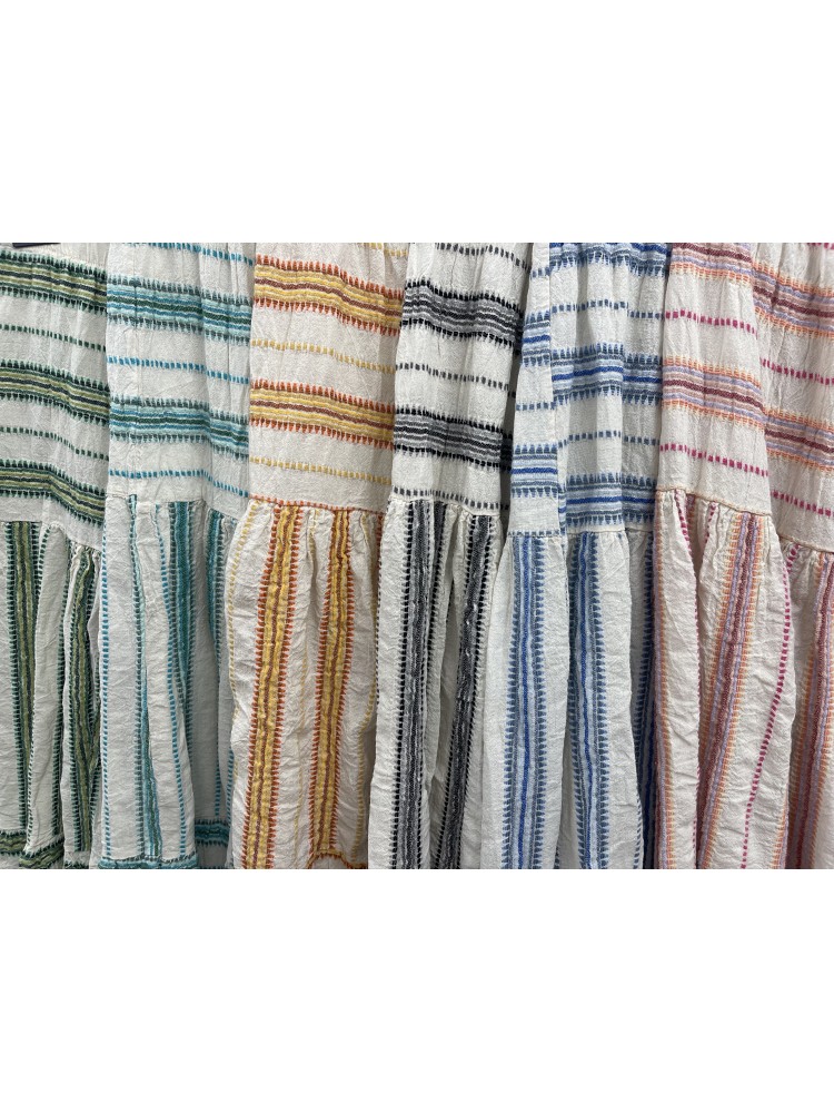 Falda midi hilitos de colores