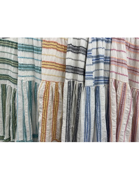 Falda midi hilitos de colores