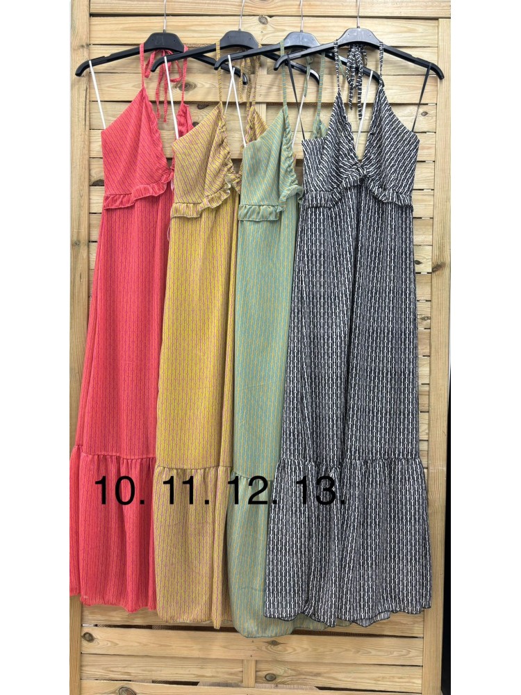 Vestido tirantas estampado volantito escote