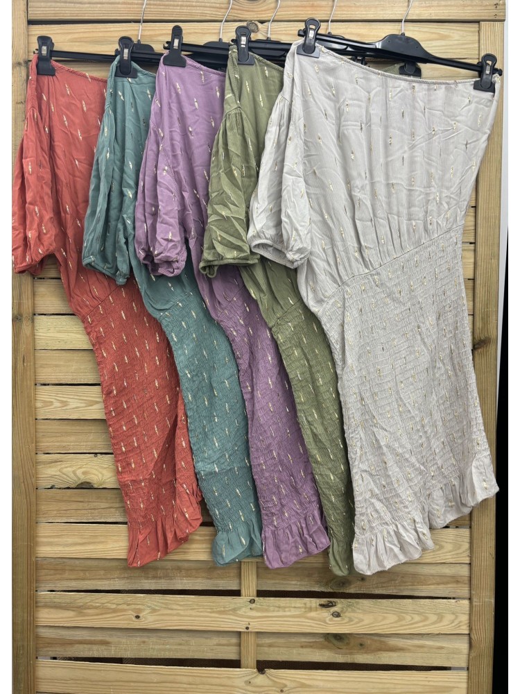 Vestido asimetrico pincelada dorada