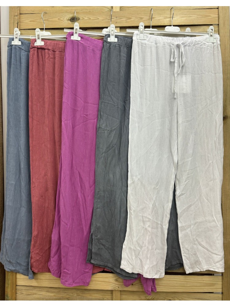 Pantalon hilitos plateados verticales