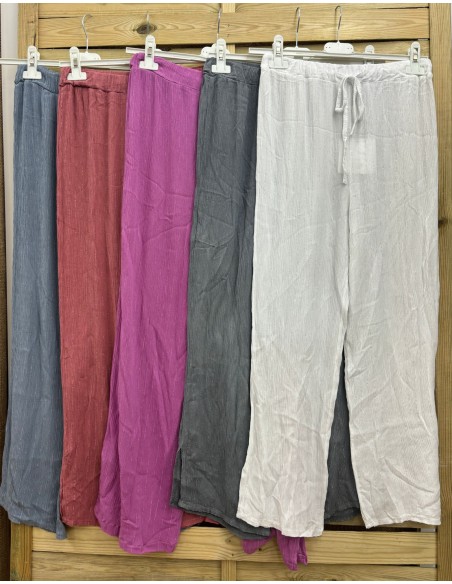 Pantalon hilitos plateados verticales