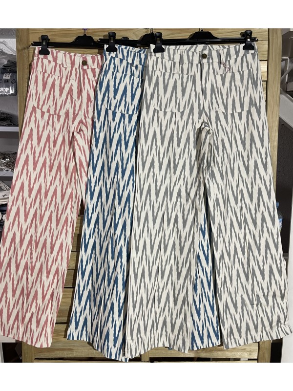 Jeans crudo picos de color