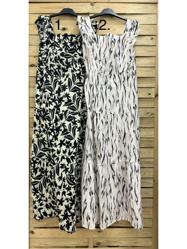 Vestido estampado floral volantito