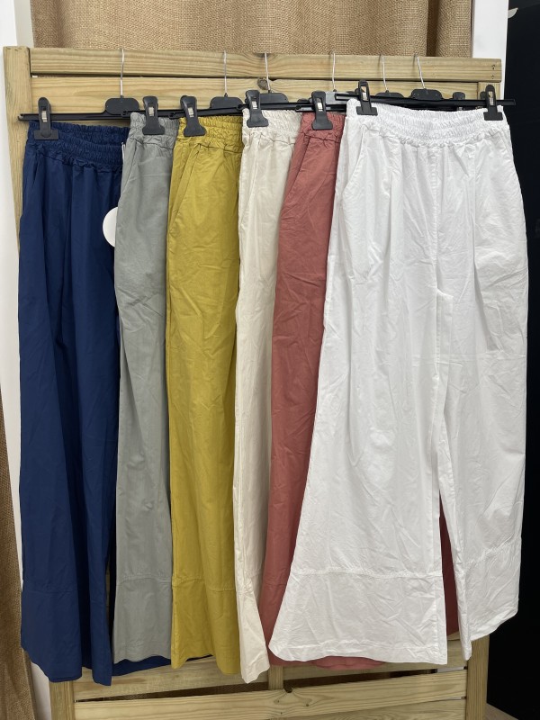 Pantalon goma cintura liso