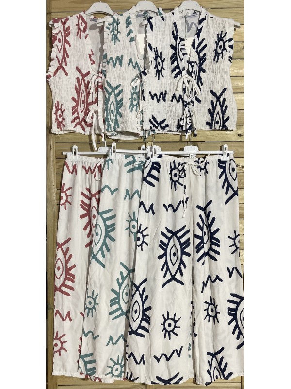 Pantalón étnico de lino