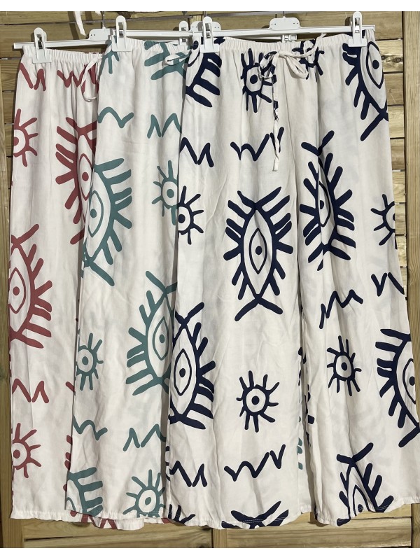 Pantalón étnico de lino 2
