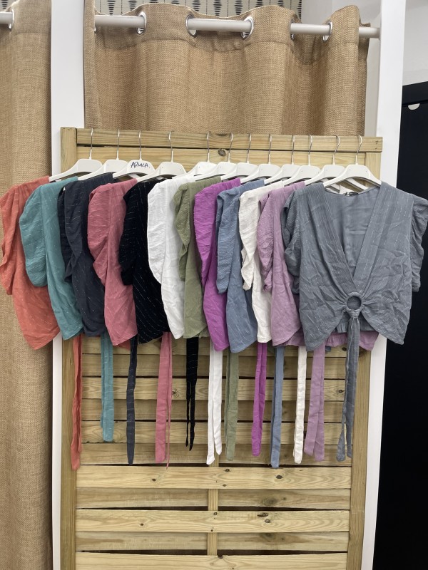 Top aro hilitos plata vertical