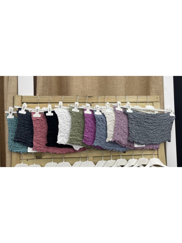 Banda fruncida hilitos plata verticales