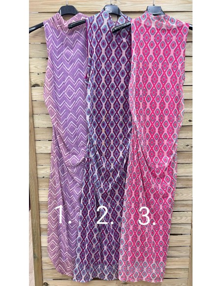 Vestido largo asimetrico manga corta con lazo