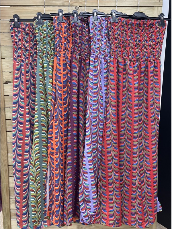 Vestido palabra pecho fruncido helecho