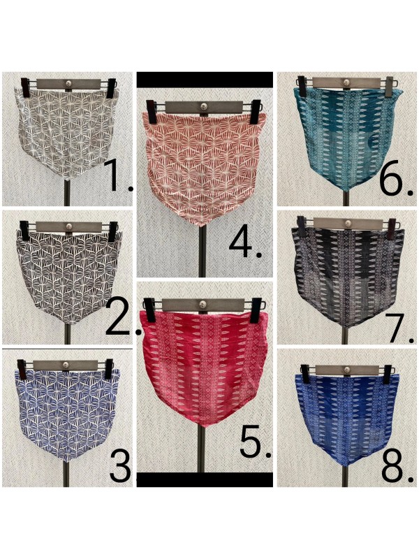 Banda estampada pico delantero