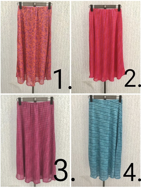 Falda plumeti estampada midi