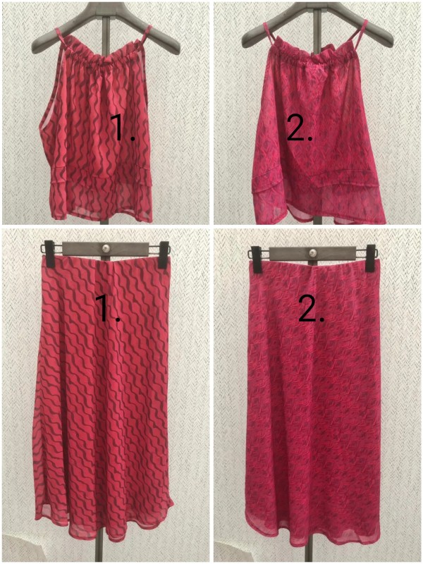 Falda midi gasa ondas