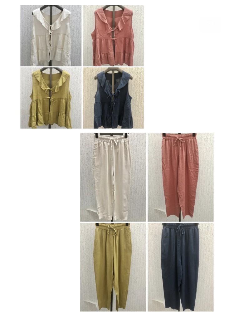 Pantalón básico con cintura elástica y cordon