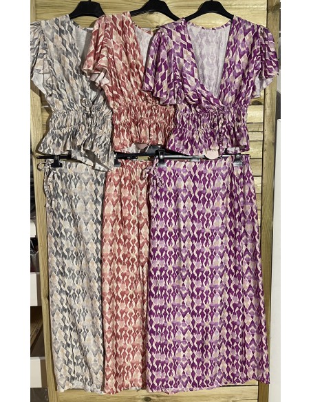 Falda midi raja lateral print colores