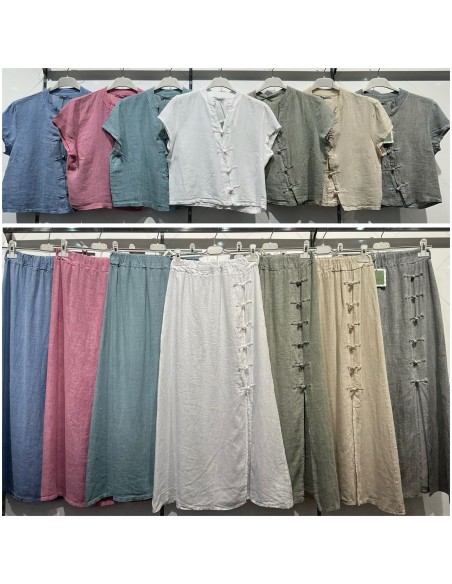 Camisa lino manga corta Japón