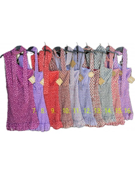 Vestido mini de sisa falda fruncida