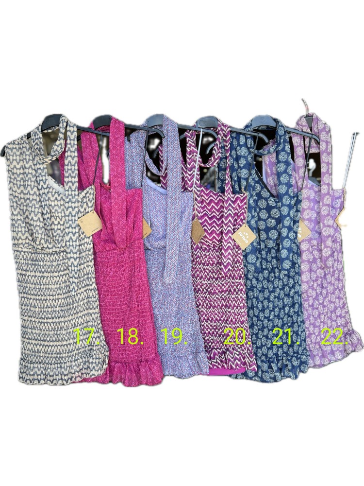 Vestido mini de sisa falda fruncida