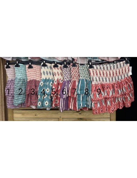 Falda pantalón doble estampado