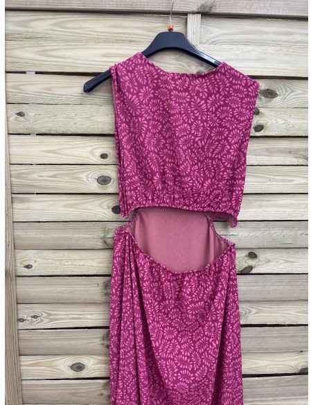 Vestido estampado aberturas laterales