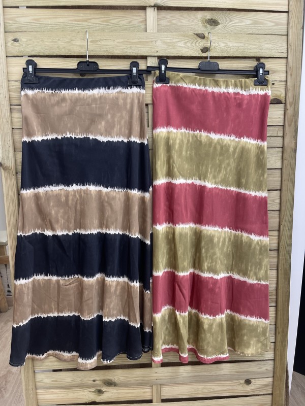 Falda saten tie dye