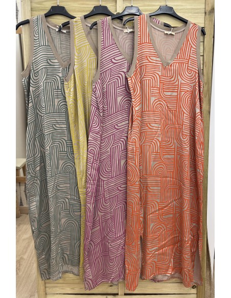 Vestido laberinto fondo topo