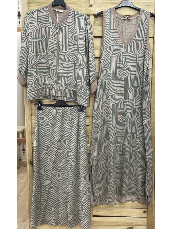 Vestido laberinto fondo topo 2