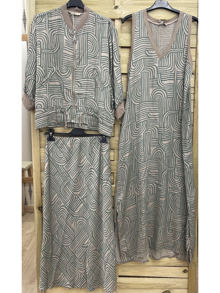 Vestido laberinto fondo topo