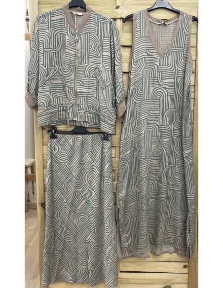 Vestido laberinto fondo topo