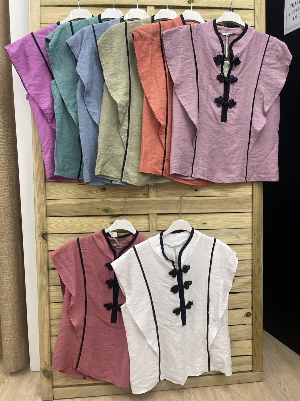 Camisa triple aplique sisa