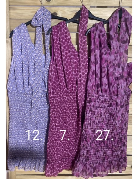 Vestido mini de sisa falda fruncida