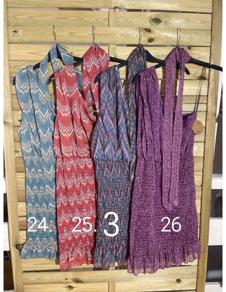 Vestido mini de sisa falda fruncida