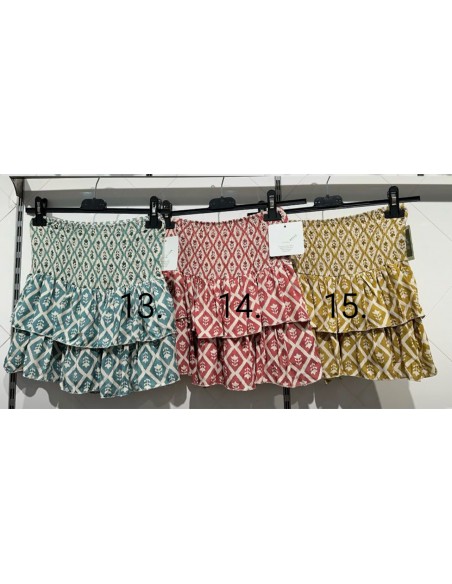 Falda pantalón doble estampado