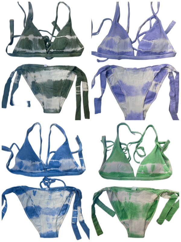 Bikini Tie dye triángulo tira ancha