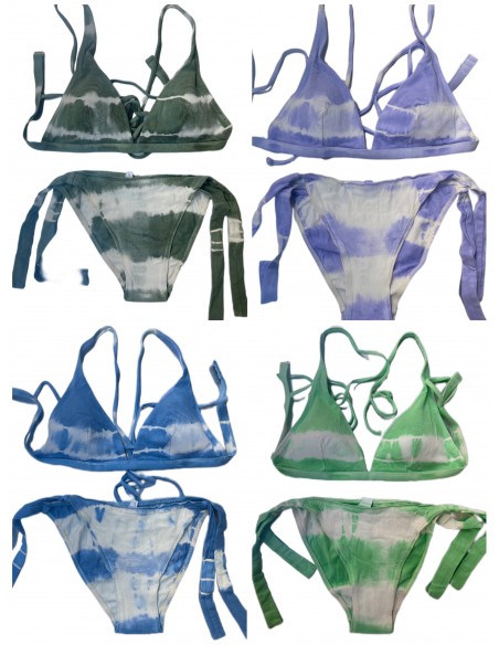 Bikini Tie dye triángulo tira ancha