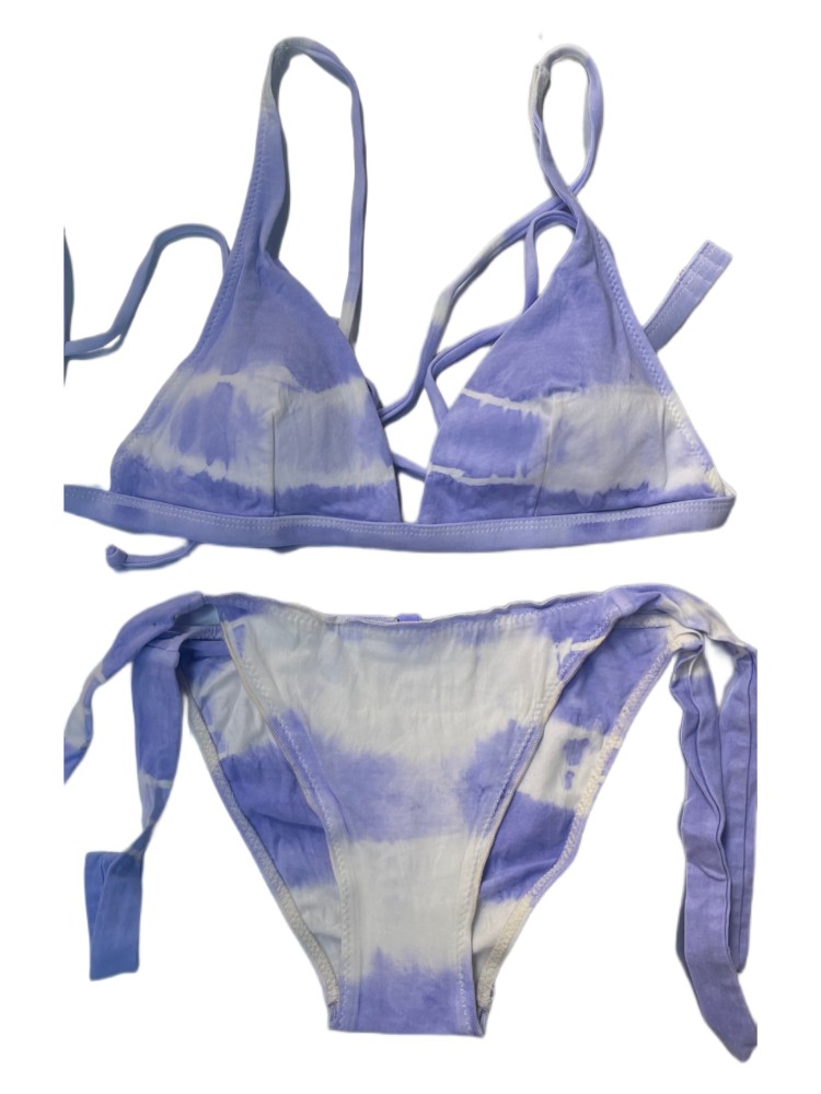 Bikini Tie dye triángulo tira ancha